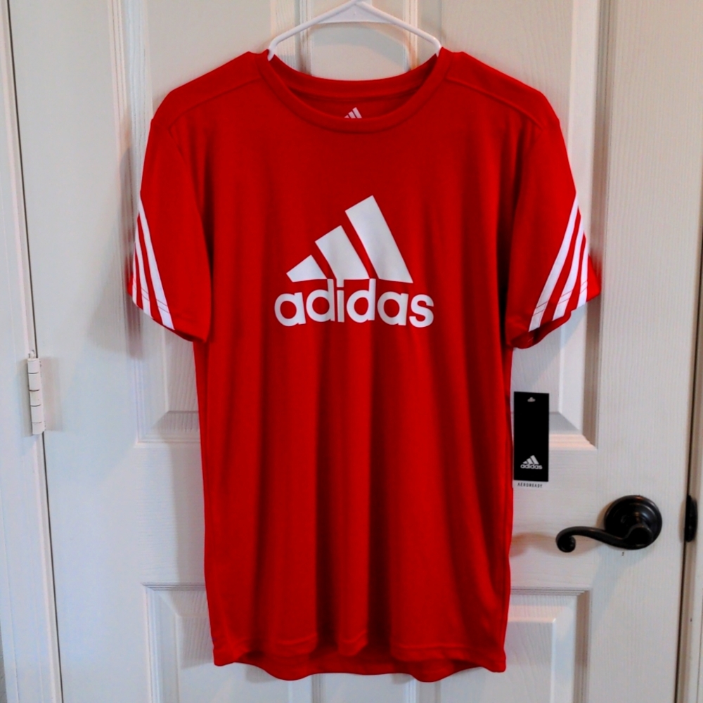 Adidas Aeroready Red Short-sleeve Shirt